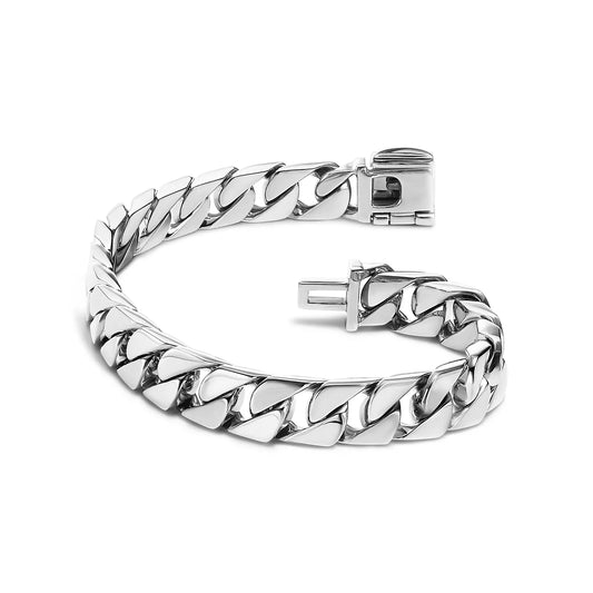 Oxidized Sterling Silver Curb Link Bracelet